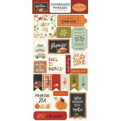 Carta Bella Hello Autumn Sticker - Chipboard Phrases